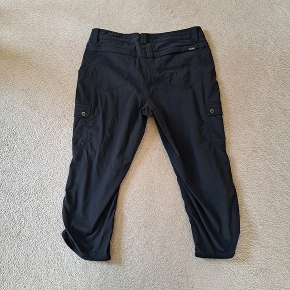 Eddie Bauer Capri Pants Women's Size 8 Black Cropped Stretch Cargo Pants Casual - Picture 8 of 10